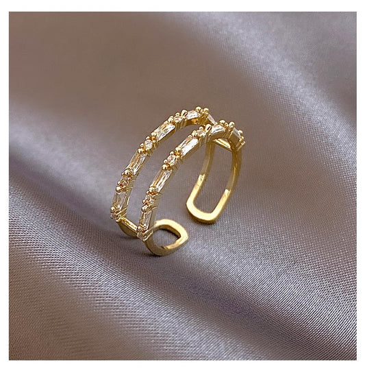 Delicate Two Lined Gold Ring