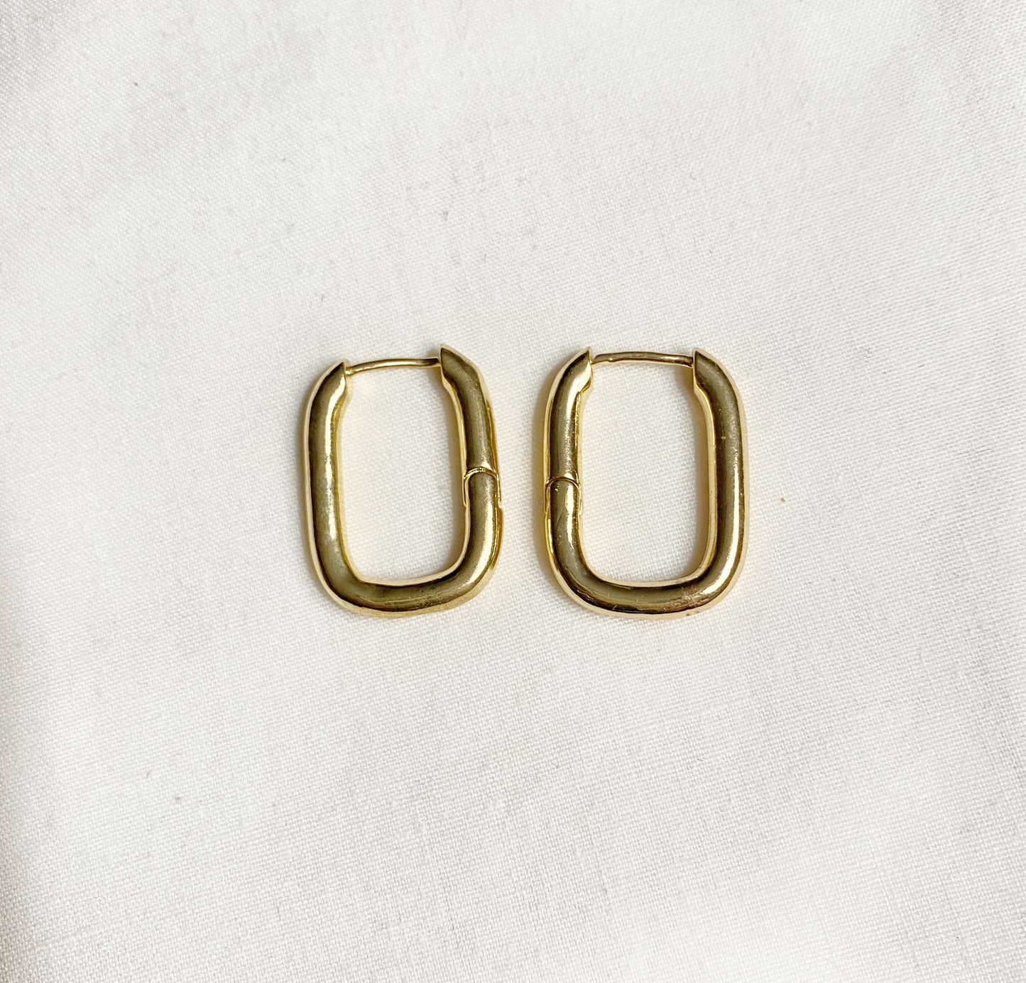 Rectangular Gold Earrings