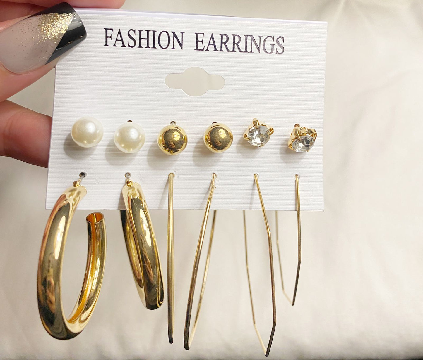 Golden Earrings Set