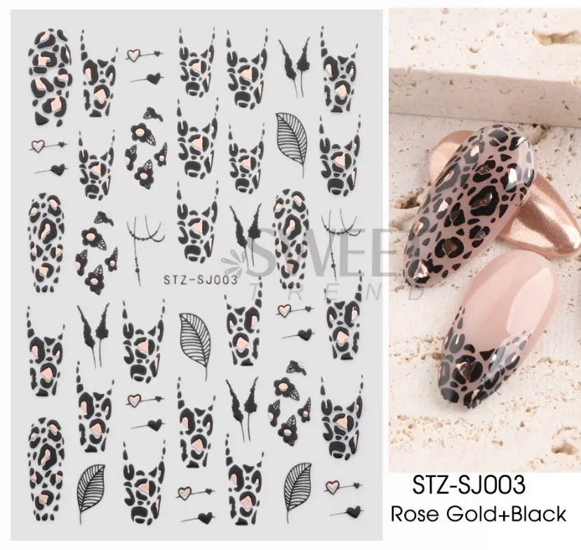 Cheetah Nail Sticker Sheet