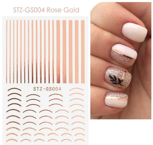 Rose Gold Nail Sticker Sheet